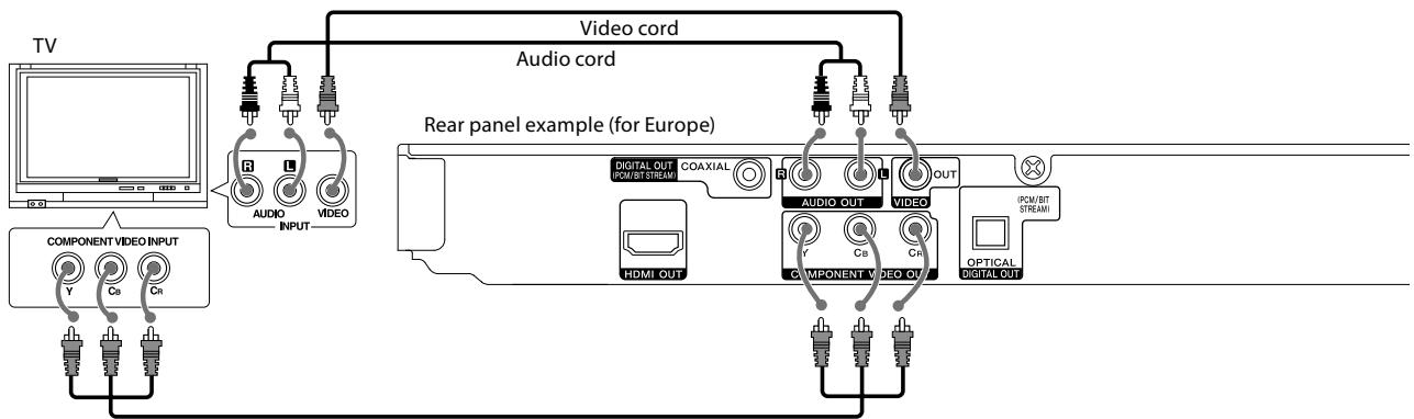 KENWOOD DVF-5500 - Connecting to a TV with Component input terminal - 1