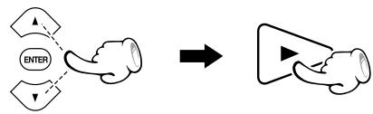 KENWOOD DVF-8100 - Press the Cursor up/down ( /) keys on the remote to select a track then press PLAY () or ENTER and playback starts. - 1