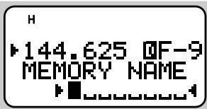 KENWOOD TH-D7A - NAMING A MEMORY CHANNEL - 2