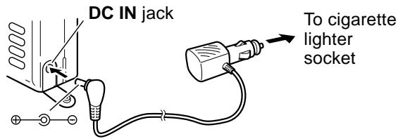 KENWOOD TH-D7A - CONNECTING WITH A CIGARETTE LIGHTER SOCKET - 1