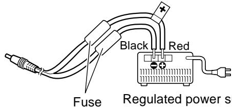 KENWOOD TH-D7A - CONNECTING WITH A REGULATED POWER SUPPLY - 1