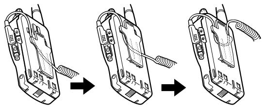 KENWOOD TH-D7A - INSTALLING THE HAND STRAP/ BELT HOOK - 3