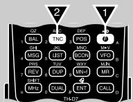 KENWOOD TH-D7A - ■ Selecting a Tone Frequency - 1