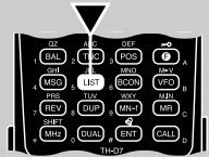 KENWOOD TH-D7A - Press [LIST]. - 1