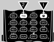 KENWOOD TH-D7E - Selecting a Tone Frequency - 1