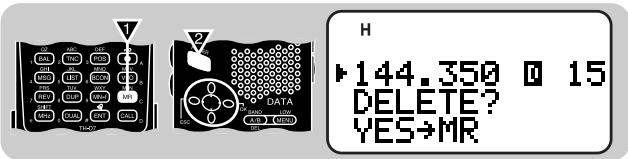 KENWOOD TH-D7E - CLEARING A MEMORY CHANNEL - 1