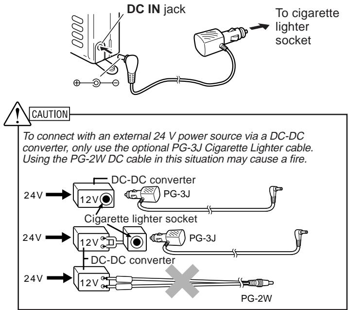 KENWOOD TH-D7E - CONNECTING WITH A CIGARETTE LIGHTER SOCKET - 1