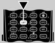 KENWOOD TH-D7E - Press [LIST]. - 1