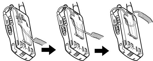 KENWOOD TH-D7E - INSTALLING THE HAND STRAP/ BELT HOOK - 3