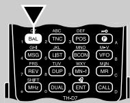 KENWOOD TH-D7E - Press [BAL]. - 1