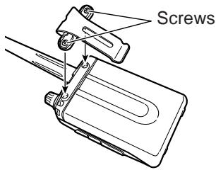KENWOOD TH-F7E - INSTALLING THE BELT CLIP - 1