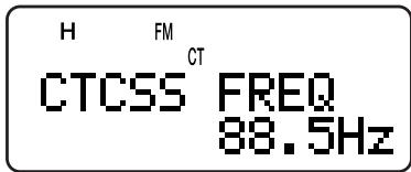 KENWOOD TH-F7E - SELECTING A CTCSS FREQUENCY - 1