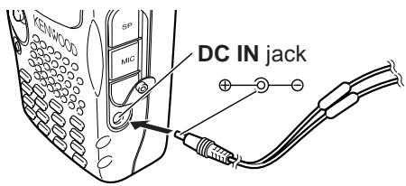 KENWOOD TH-F7E - CONNECTING TO A REGULATED POWER SUPPLY - 2