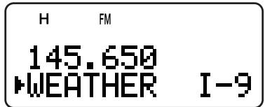 KENWOOD TH-F7E - RECALLING AN INFORMATION CHANNEL - 1