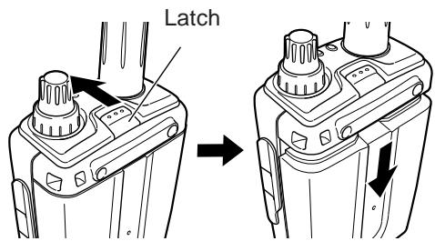 KENWOOD TH-F7E - INSTALLING THE Li-ion BATTERY PACK - 3