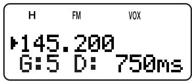 KENWOOD TH-F7E - VOX DELAY TIME - 1