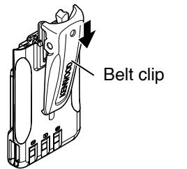 KENWOOD TH-K20 - INSTALLING THE BELT CLIP - 1