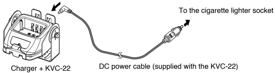 KENWOOD TH-K20 - Connecting to a Cigarette Lighter Socket - 1