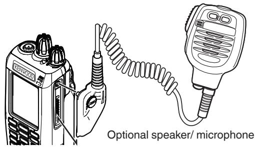 KENWOOD TK-D200G - INSTALLING THE (OPTIONAL) SPEAKER/MICROPHONE OR HEADSET - 1