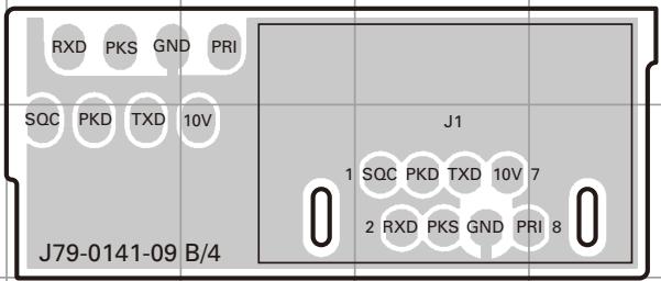 RXD PKS GND PRI SQC PKD TXD 10V J79-0141-09 B/4 J1 1 SQC PKD TXD 10V 7 2 RXD PKS GND PRI 8