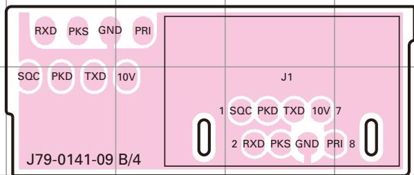 RXD PKS GND PRI SQC PKD TXD 10V J79-0141-09 B/4 J1 1 SQC PKD TXD 10V 7 2 RXD PKS GND PRI 8