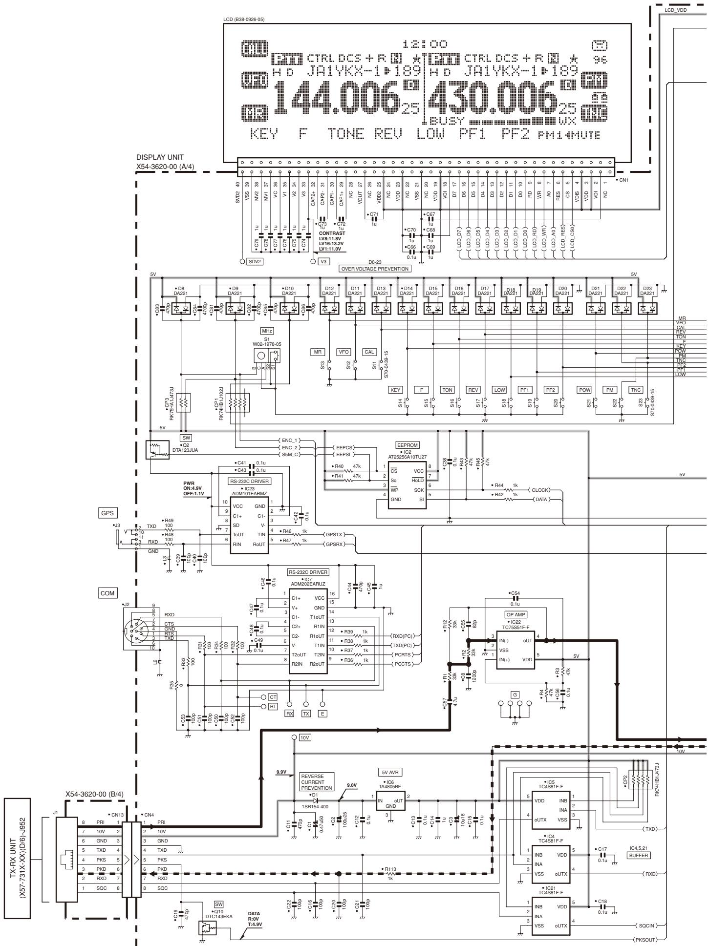 KENWOOD TM-D710E - TM-D710A/D710E SCHEMATIC DIAGRAM - 1