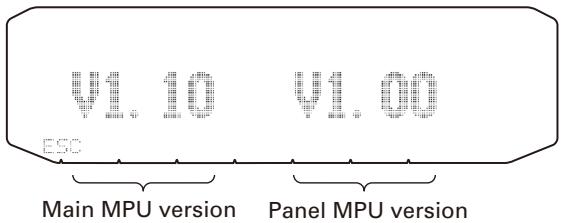 ¥1.10 ¥1.00 ESC Main MPU version Panel MPU version