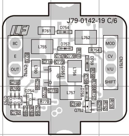 J79-0142-19 C/6 8C E OUT R761 D754 L755 L752 R767 D757 C767 C770 R754 MOD CV V/U SHIFT CN751 C768 D759 C766 R768 D758 C769 R759 C751 R753 Q754 S G L756 C766 Q752 R770 L757 C768 D758 C769 R760 Q753 C762 C763 C764 C765 C766 C767 C768 C769 C770 C760 C761 R762 R763 R764