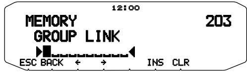12:00 MEMORY GROUP LINK ESC BACK ← → INS CLR 203