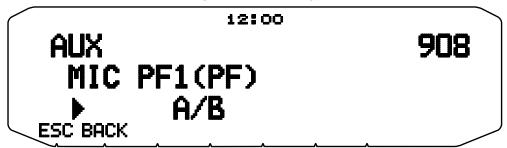 12:00 AUX MIC PF1(PF) A/B ESC BACK 908