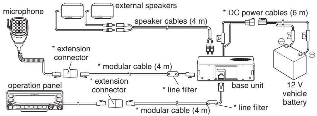 KENWOOD TM-V71E - CONNECTING THE PG-5F EXTENSION CABLE - 1