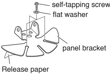 self-tapping screw flat washer panel bracket Release paper