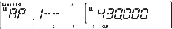 CTRL H AP . 1---- D | H 430.000 1 2 3 4 CLR