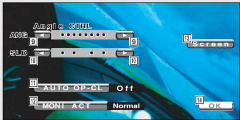 KENWOOD KVT-725DVD - Displaying the Angle Control screen - 2