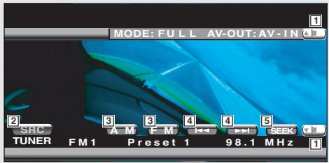 KENWOOD KVT-725DVD - Displaying the Easy Control Panel - 3