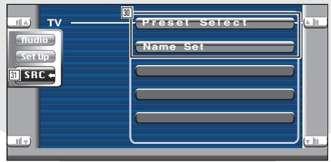 KENWOOD KVT-725DVD - Displaying the TV Menu screen - 2
