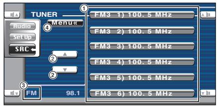 KENWOOD KVT-725DVD - Call the Preset Select Menu - 2