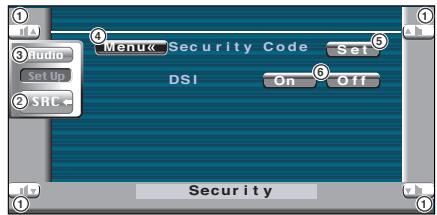 KENWOOD KVT-725DVD - Display the Security Code Setup screen - 2