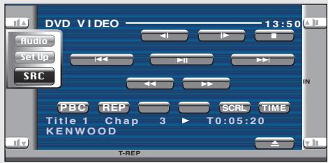 KENWOOD KVT-725DVD - Displaying the Control screen - 2