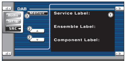 KENWOOD KVT-725DVD - Display the DAB Information screen - 2