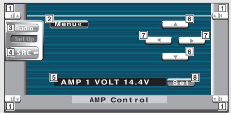 KENWOOD KVT-725DVD - Displaying the AMP Control screen - 2