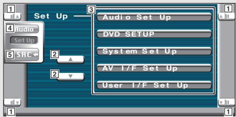KENWOOD KVT-725DVD - Displaying the Setup Menu screen - 2