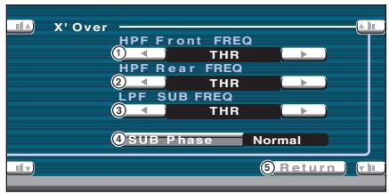 KENWOOD KVT-725DVD - Crossover Network Setup - 2