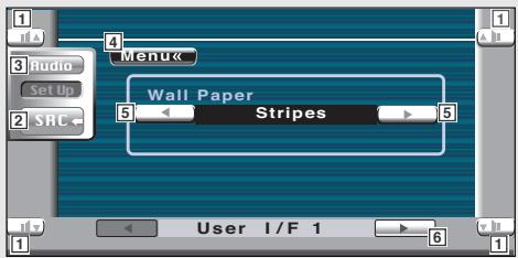 KENWOOD KVT-725DVD - Displaying the User I/F 1 screen - 2