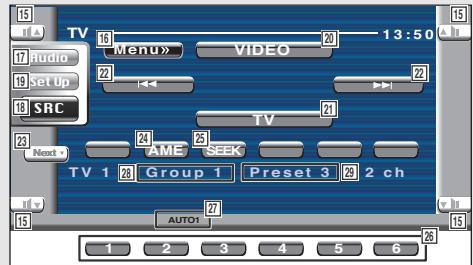 KENWOOD KVT-725DVD - Displaying the TV Control screen - 3