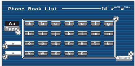 KENWOOD KVT-725DVD - Display the Search for Phone Book screen - 3