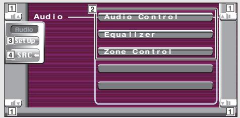 KENWOOD KVT-725DVD - Displaying the Sound Effects Menu screen - 2