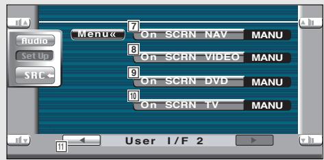 KENWOOD KVT-725DVD - Displaying the User I/F 2 screen - 2