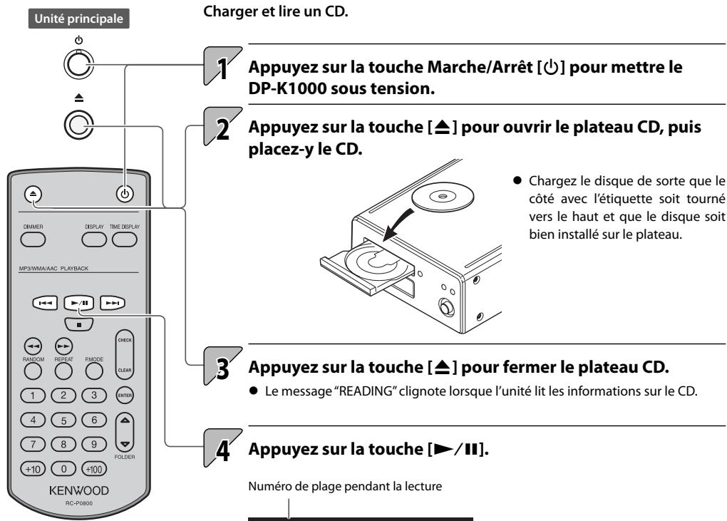 KENWOOD DP-K1000 - Lecture d'un CD - 1