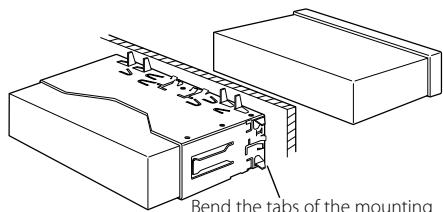 Bend the tabs of the mounting